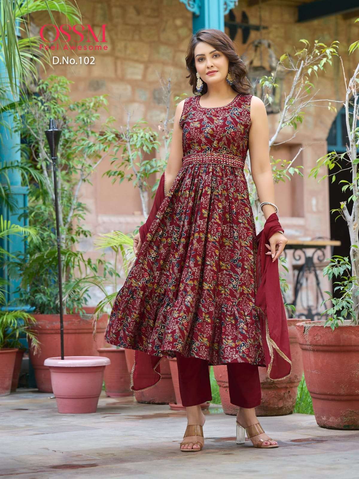 OSSM SARGAN  Chanderi Foil Print Kurti Wholesale catalog
