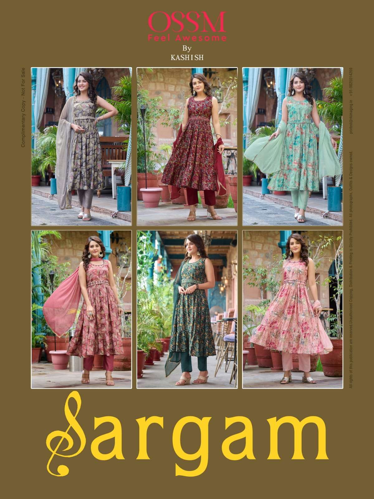OSSM SARGAN  Chanderi Foil Print Kurti Wholesale catalog
