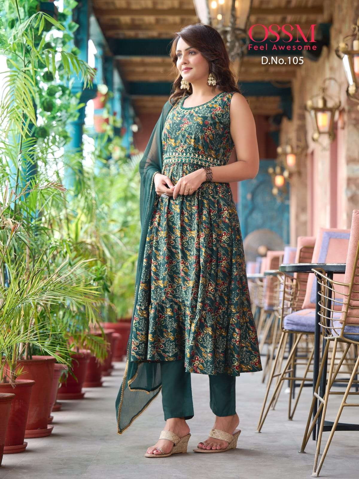 OSSM SARGAN  Chanderi Foil Print Kurti Wholesale catalog