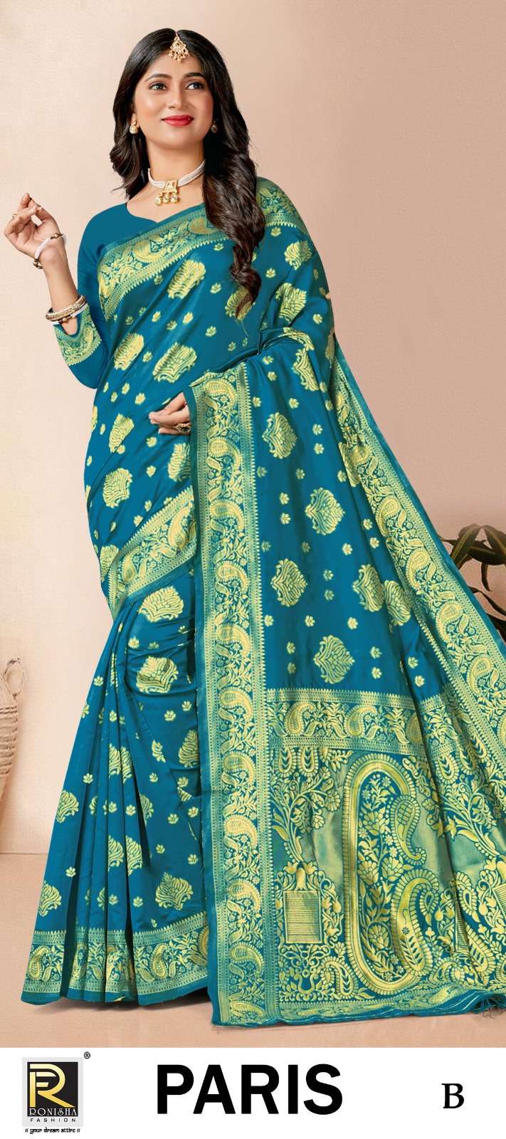 PARIS  BY RONISHA SAREE SILK FABRICS SUPER HIT COLLECTION 