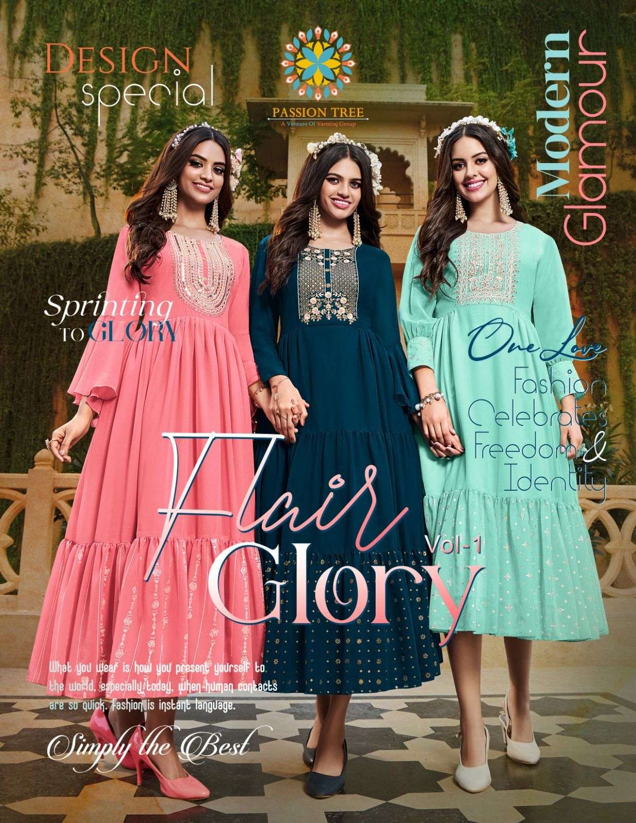 PASSION TREE FlAIR GLORY VOL-1 Gown Kurti Wholesale catalog