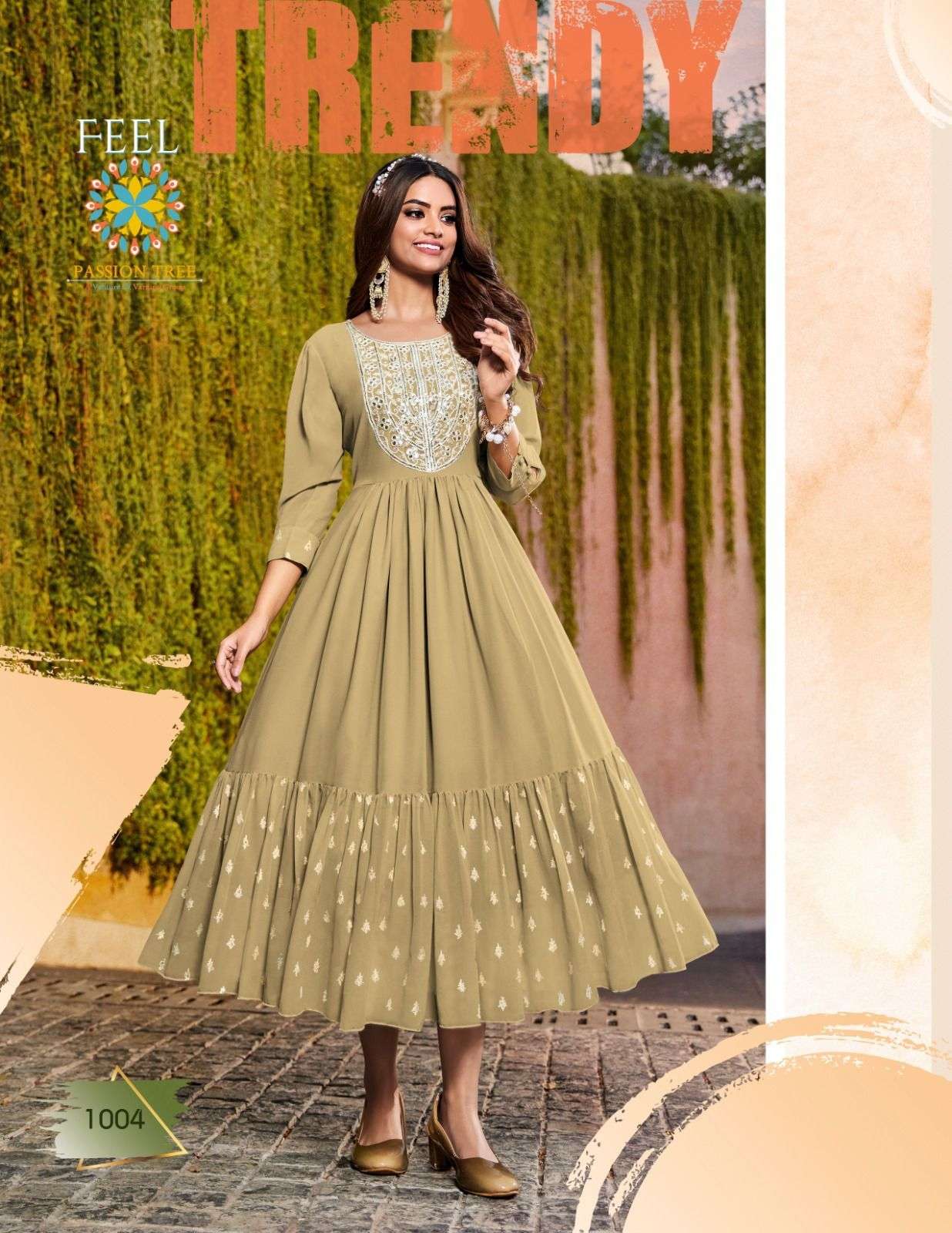 PASSION TREE FlAIR GLORY VOL-1 Gown Kurti Wholesale catalog