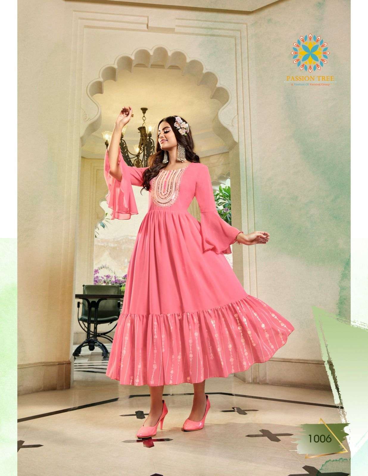 PASSION TREE FlAIR GLORY VOL-1 Gown Kurti Wholesale catalog