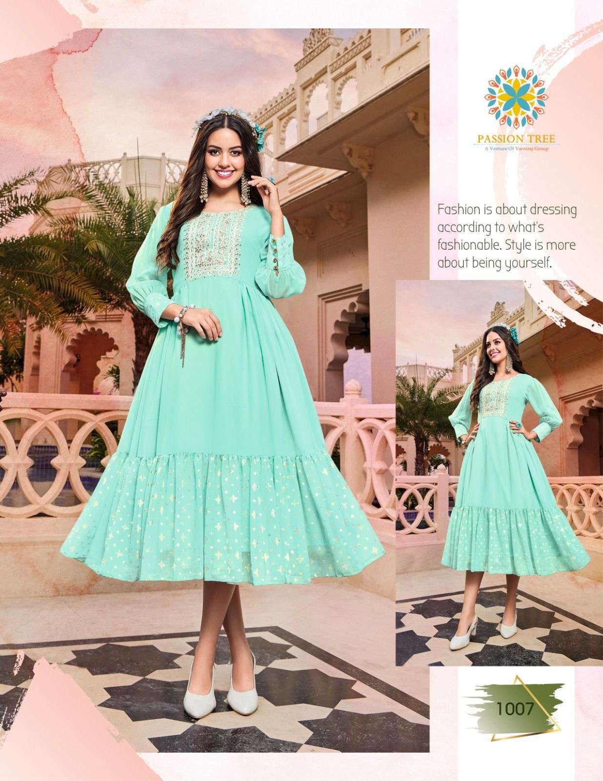 PASSION TREE FlAIR GLORY VOL-1 Gown Kurti Wholesale catalog