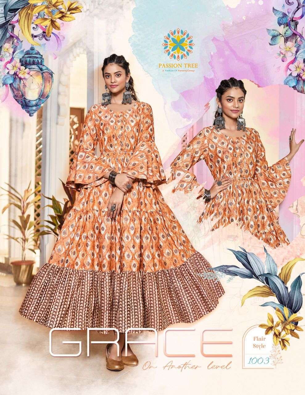 Passion Tree Flair Style Vol 1 Gown Kurti Wholesale catalog