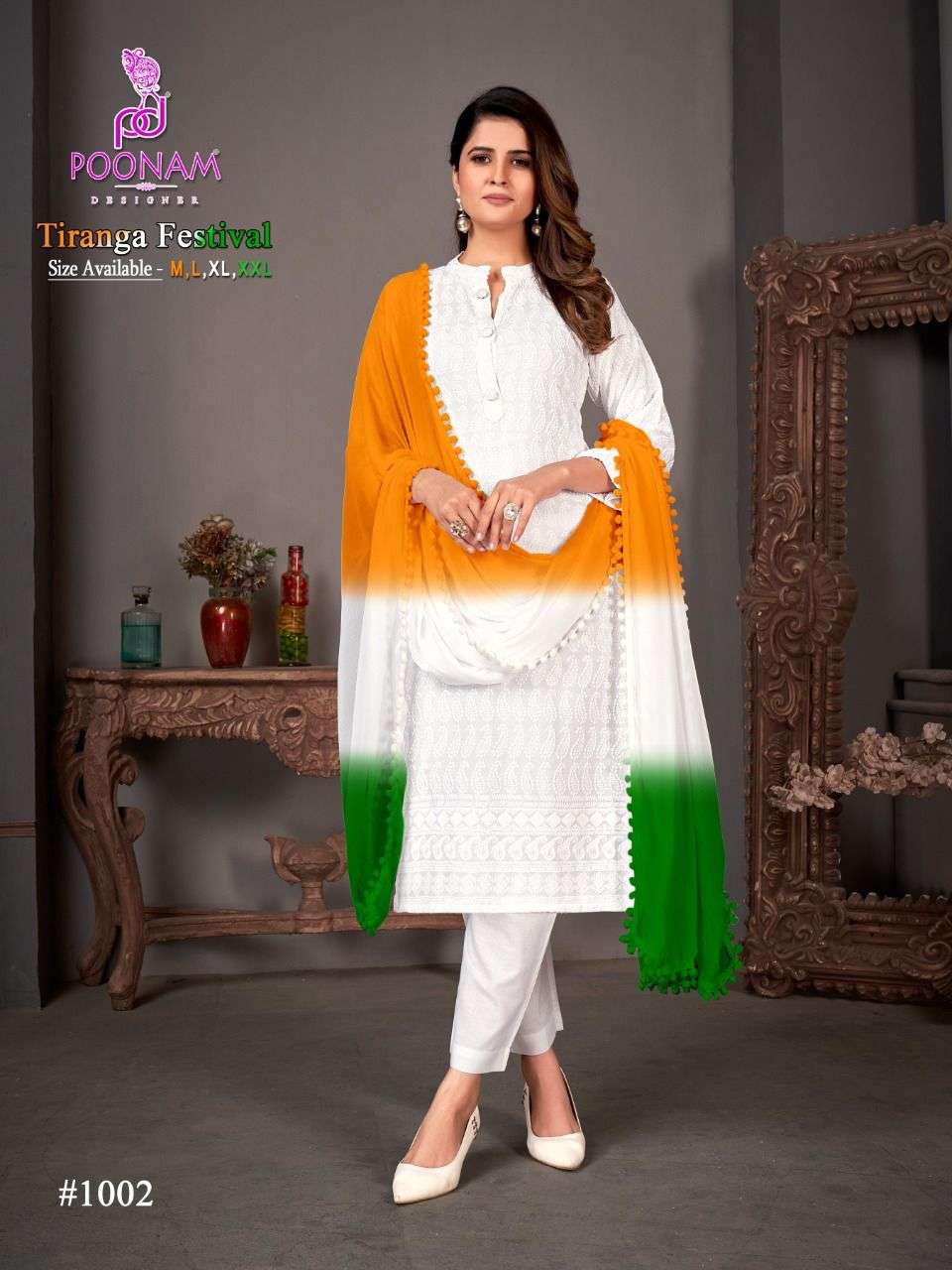 POONAM DESIGNER Tiranga Festival Kurti Wholesale catalog