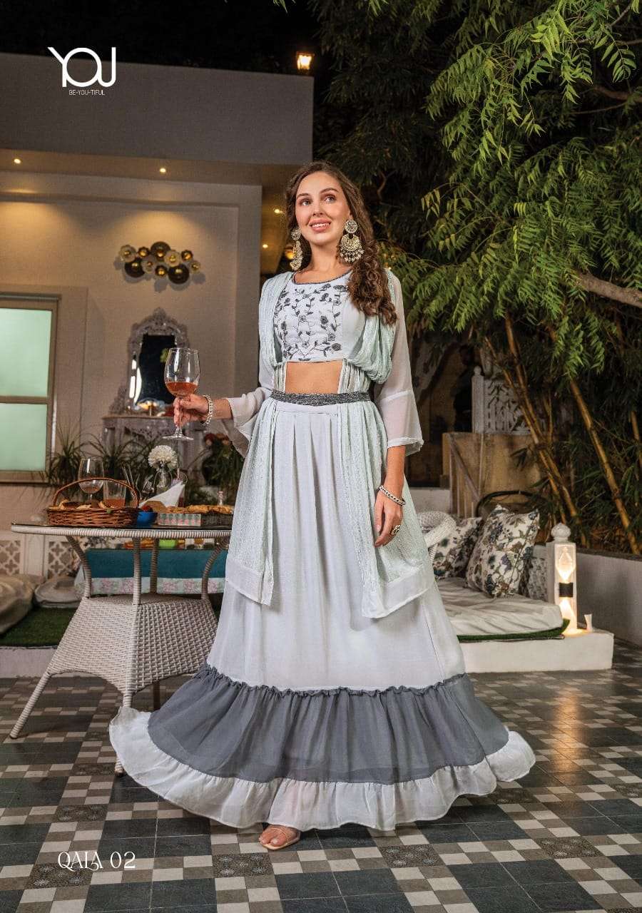 Qala Georgette Fancy Gown Kurti Wholesale catalog