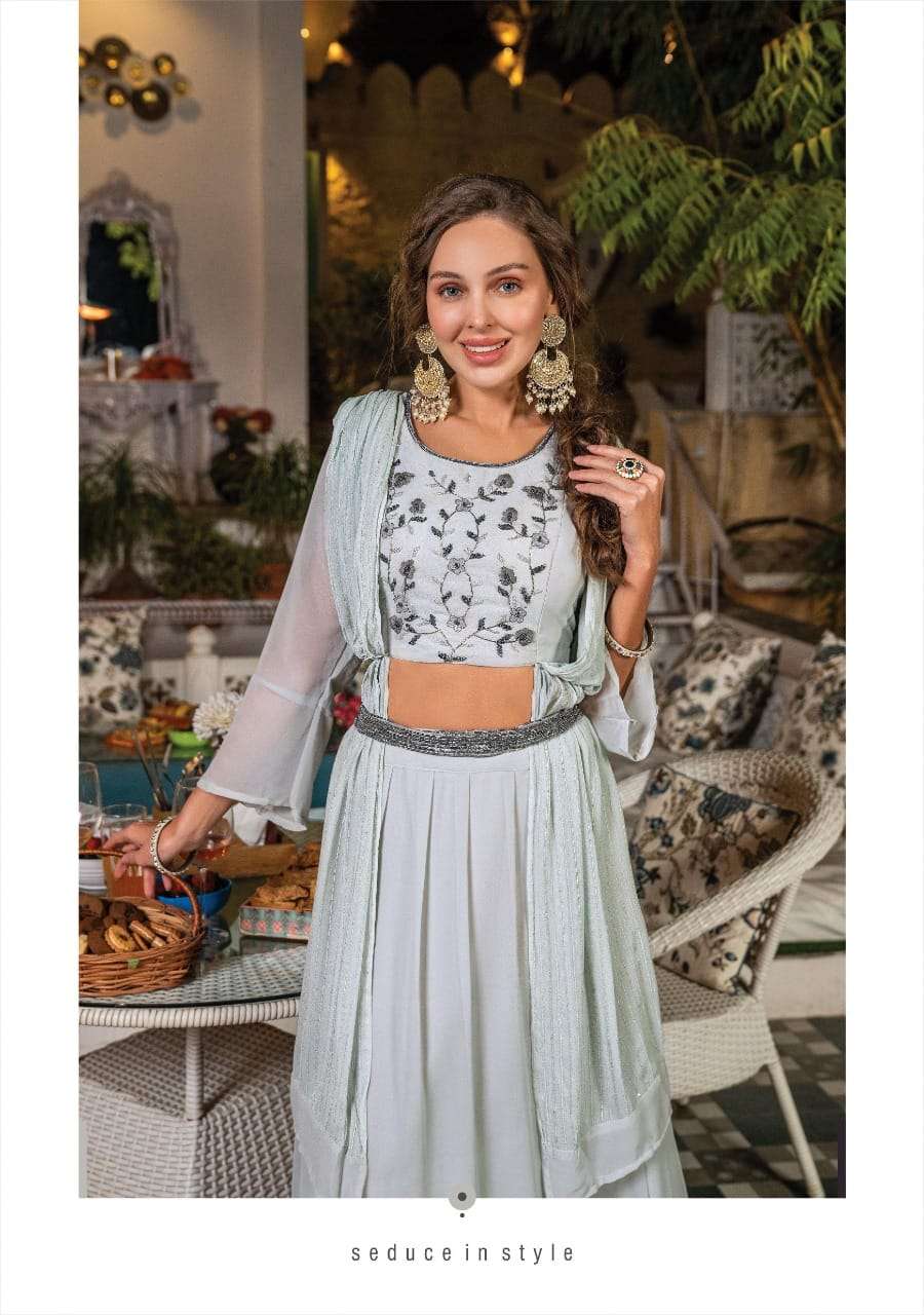Qala Georgette Fancy Gown Kurti Wholesale catalog