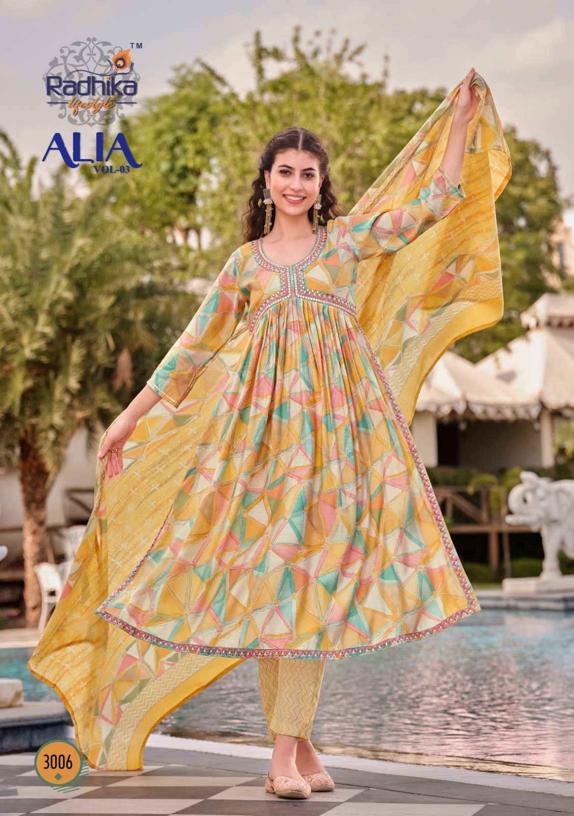 RADHIKA LIFE STYLE Vol-3 Alia CUT GOWN Kurti Wholesale catalog