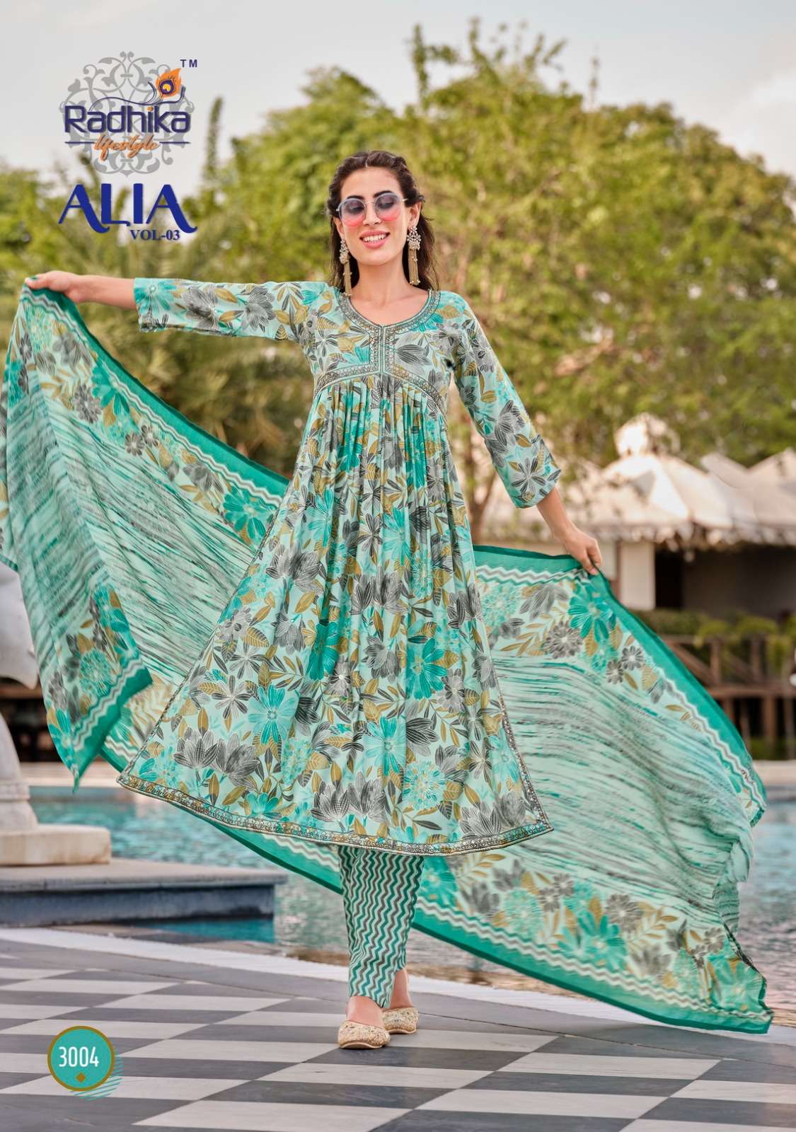RADHIKA LIFE STYLE Vol-3 Alia CUT GOWN Kurti Wholesale catalog