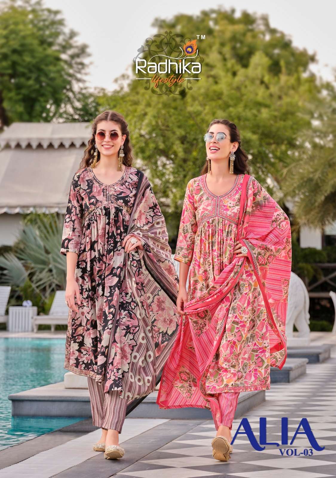 RADHIKA LIFE STYLE Vol-3 Alia CUT GOWN Kurti Wholesale catalog