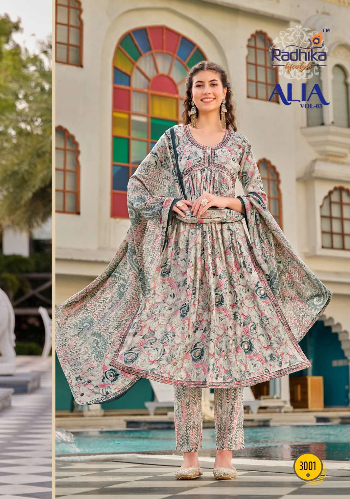 RADHIKA LIFE STYLE Vol-3 Alia CUT GOWN Kurti Wholesale catalog