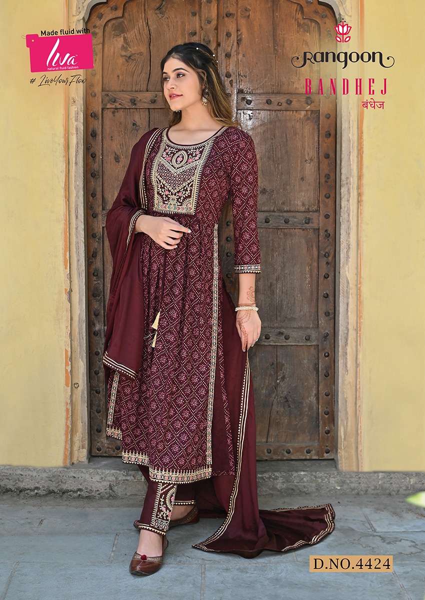 Rangoon BANDHEJ Naira Cut Kurti Wholesale catalog