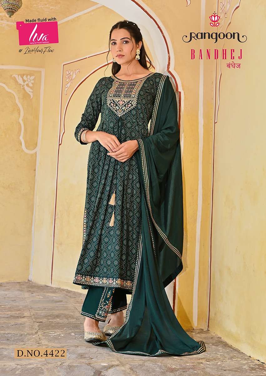 Rangoon BANDHEJ Naira Cut Kurti Wholesale catalog