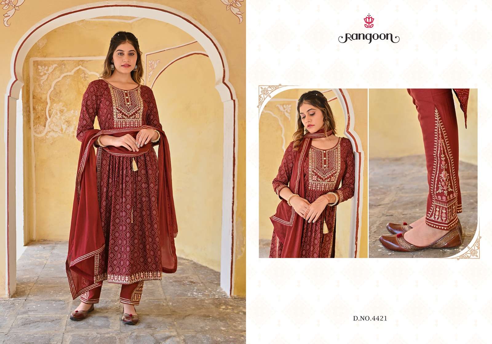 Rangoon BANDHEJ Naira Cut Kurti Wholesale catalog