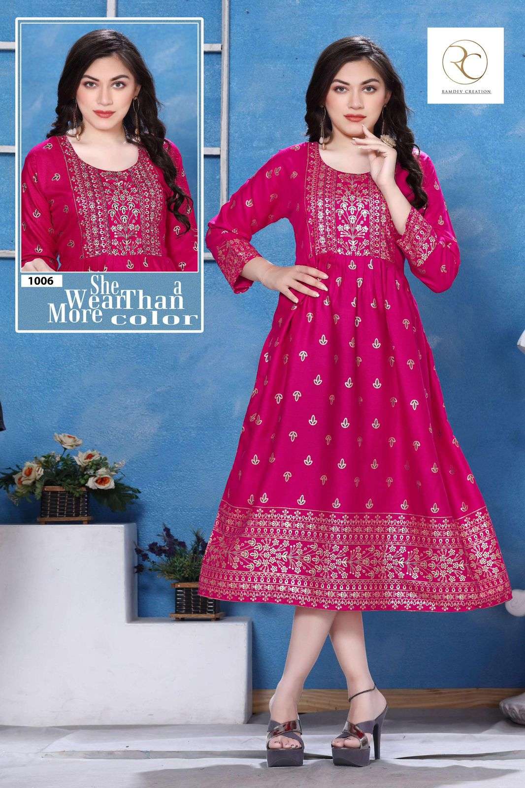 RC LAKME VOL.2 Ghera Manual Sequence Work Kurti Wholesale catalog