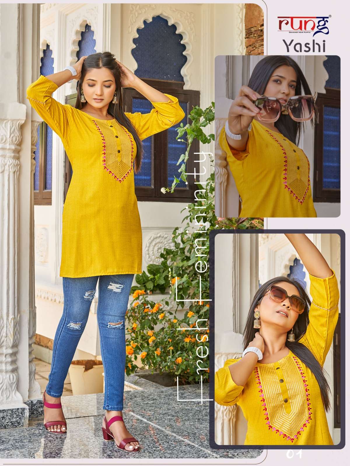 RUNG YASHI OUR NEW SHORT KURTI WHOLESALE CATALOG