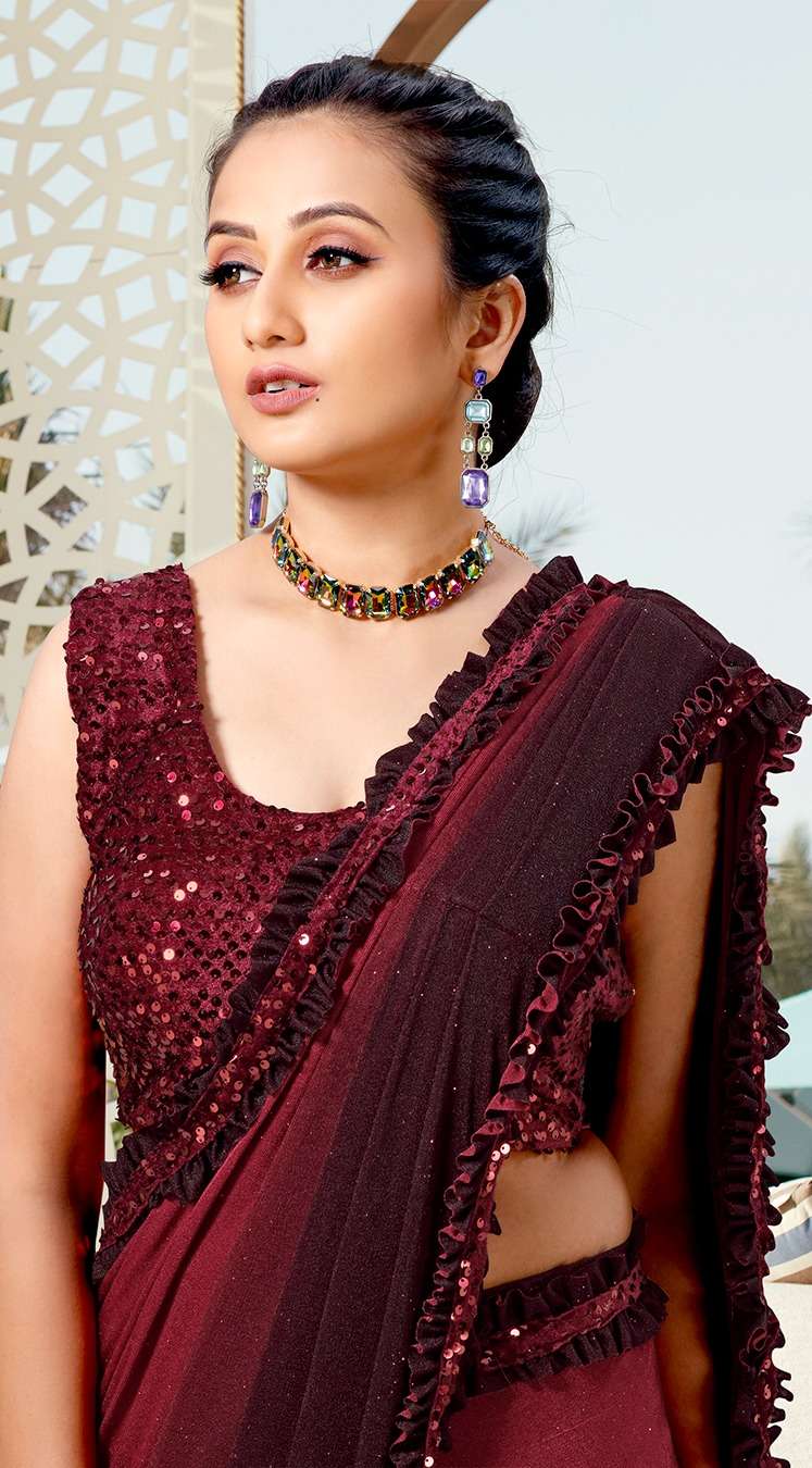 SAREE 101714  IMPORTED SEQUIN WORK Wholesale catalog