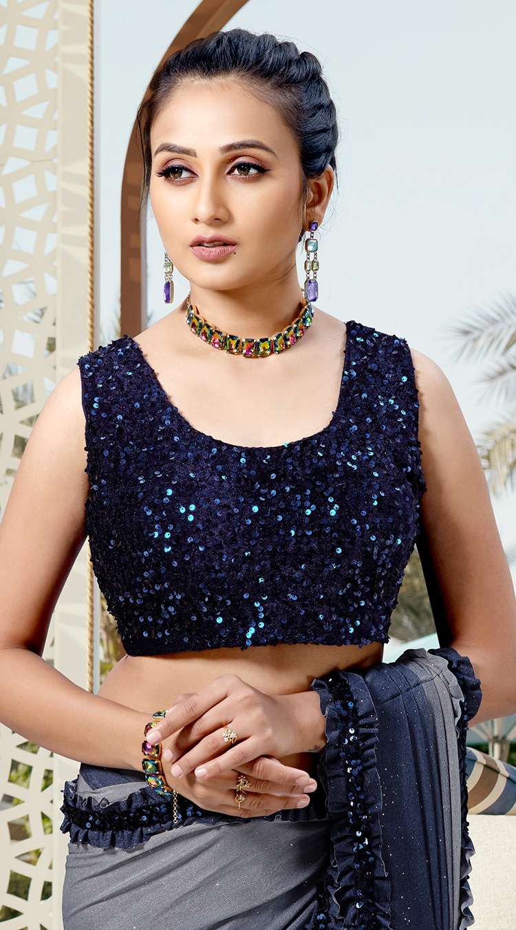 SAREE 101714  IMPORTED SEQUIN WORK Wholesale catalog