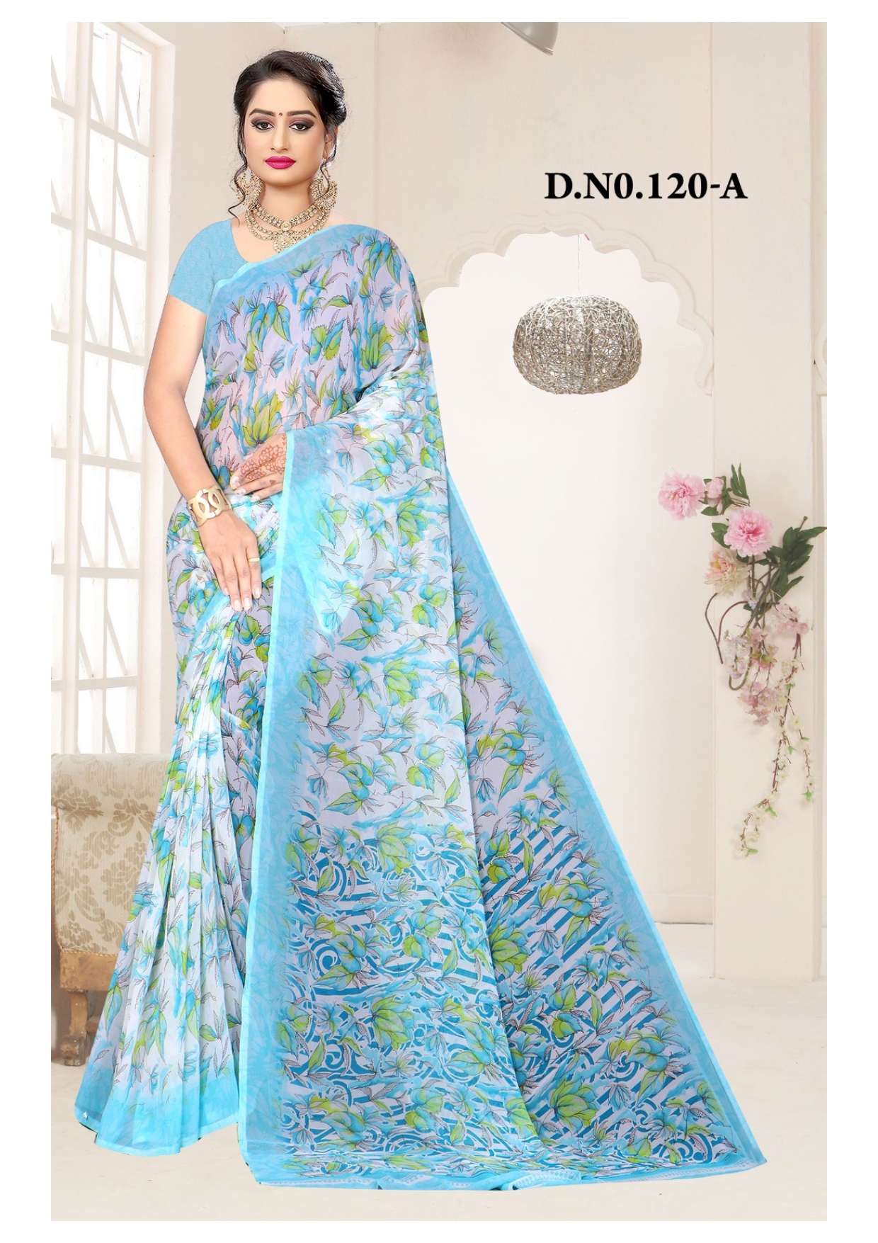 Saroj Floral Combo-1 Casual Georgette Printed Saree Wholesale catalog