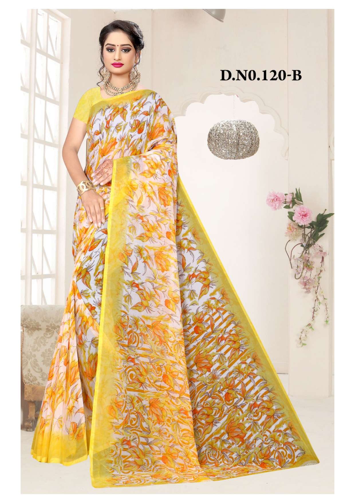 Saroj Floral Combo-1 Casual Georgette Printed Saree Wholesale catalog