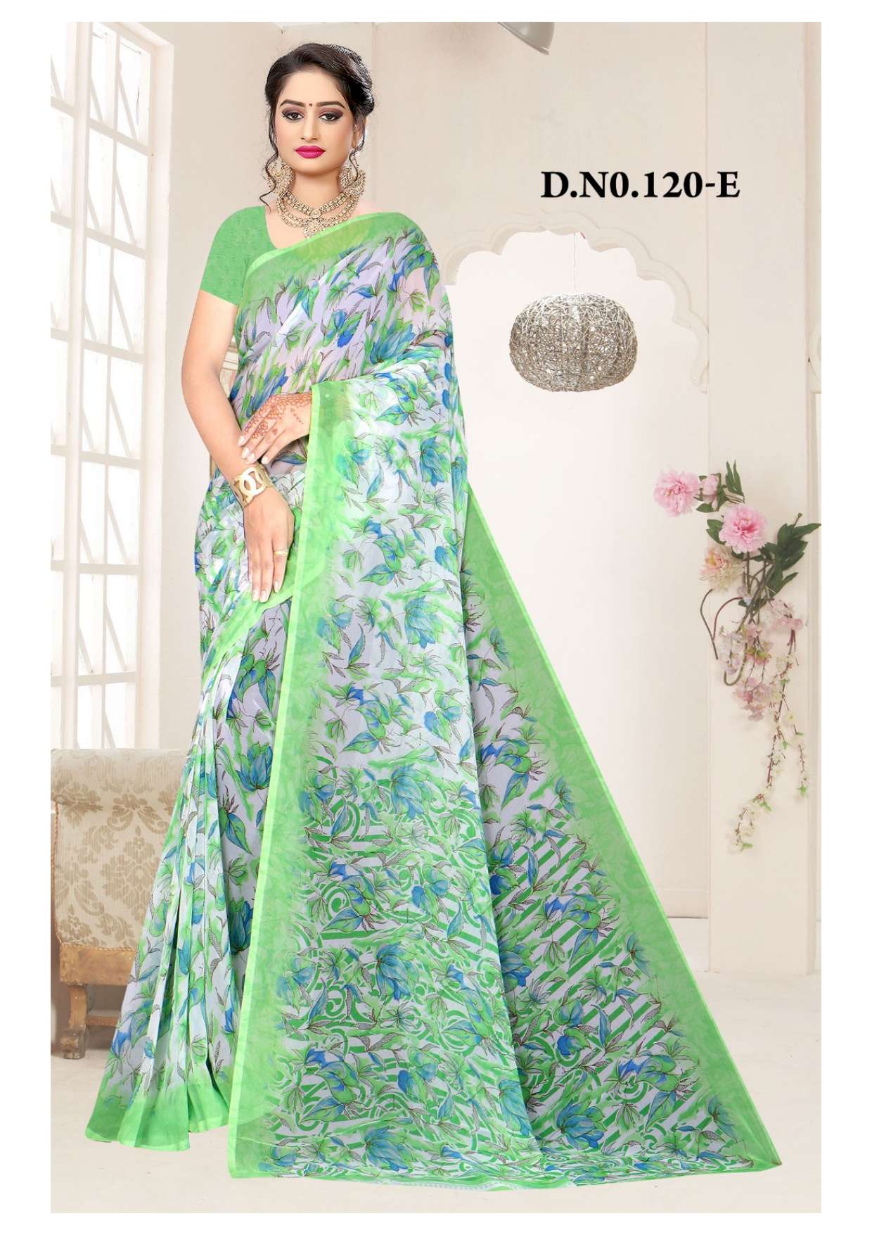 Saroj Floral Combo-1 Casual Georgette Printed Saree Wholesale catalog