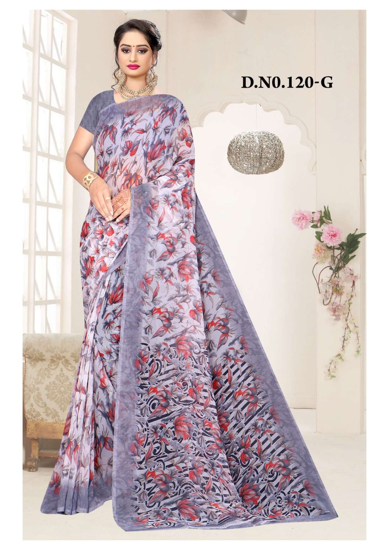 Saroj Floral Combo-1 Casual Georgette Printed Saree Wholesale catalog