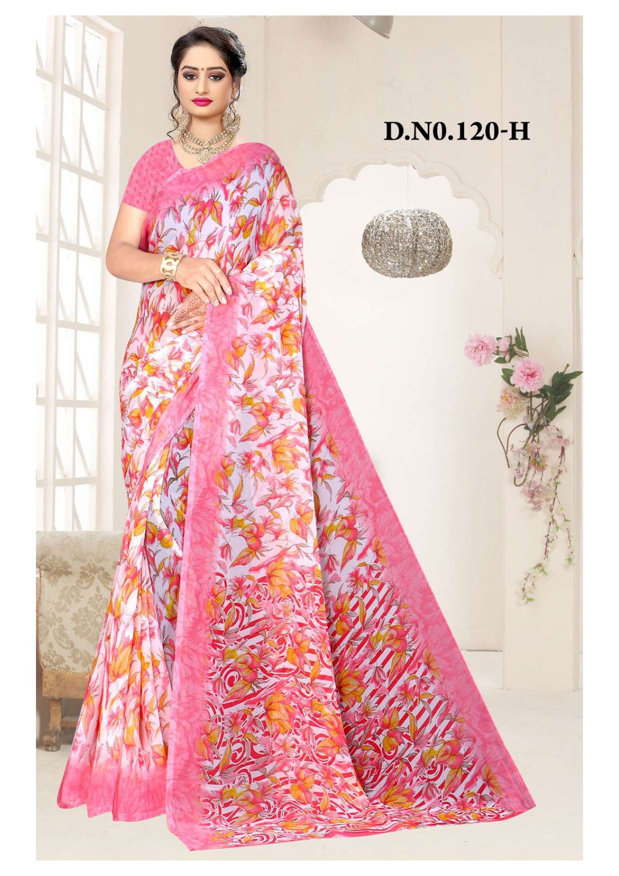 Saroj Floral Combo-1 Casual Georgette Printed Saree Wholesale catalog