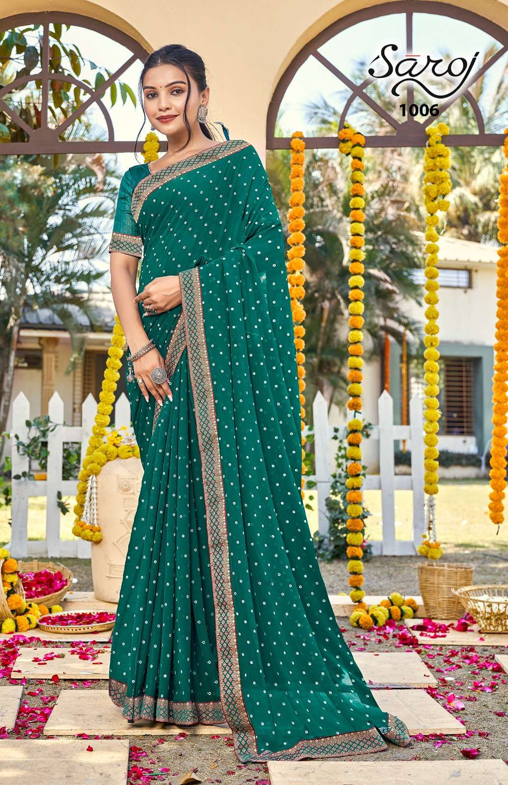 Saroj Jigisha Designer Georgette Saree Wholesale catalog