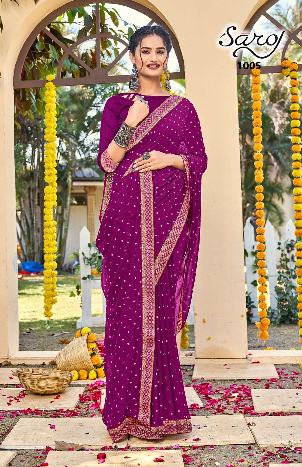 Saroj Jigisha Designer Georgette Saree Wholesale catalog