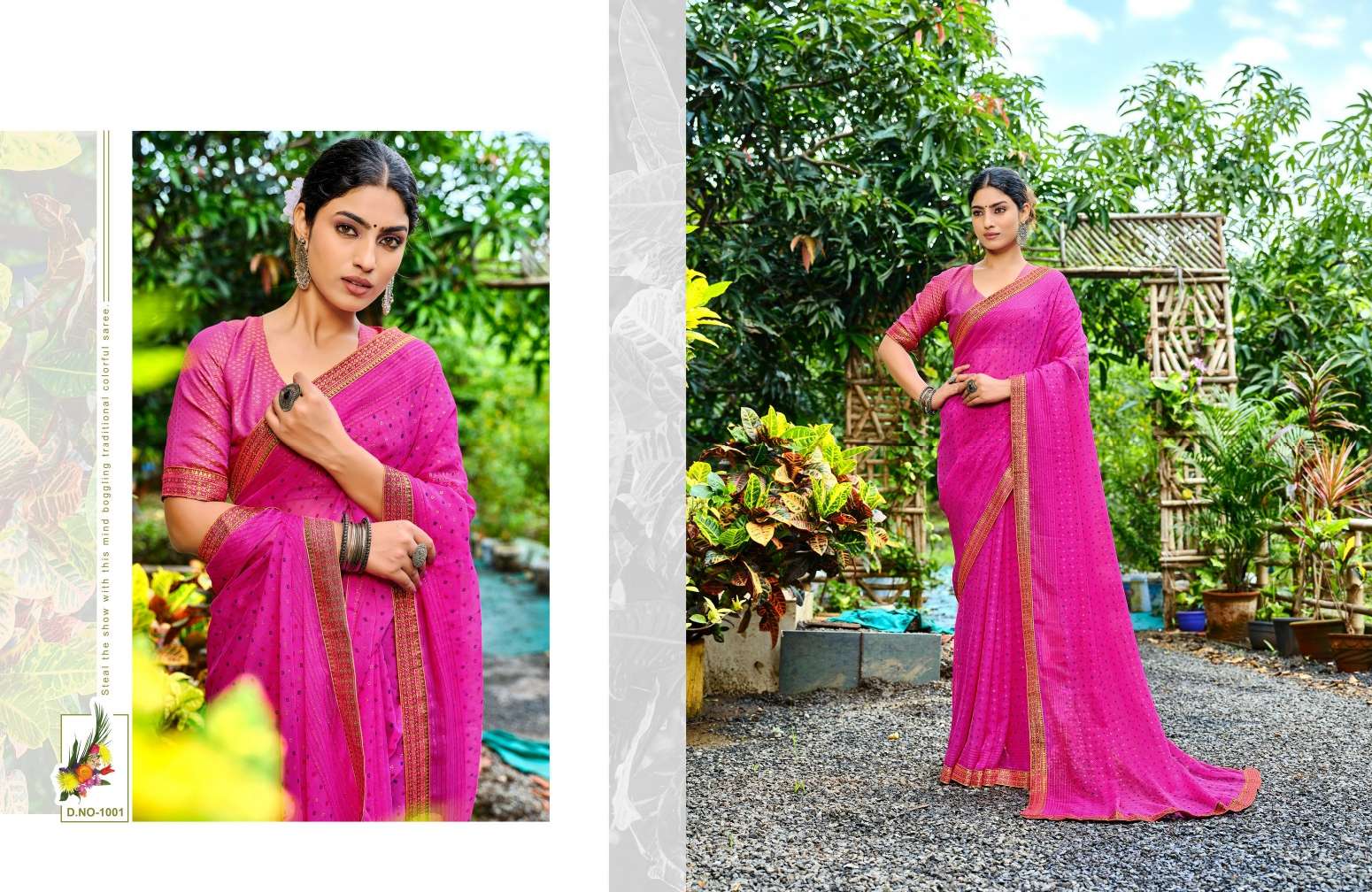 Saroj Prem katha Designer Georgette chiffon Saree Wholesale catalog