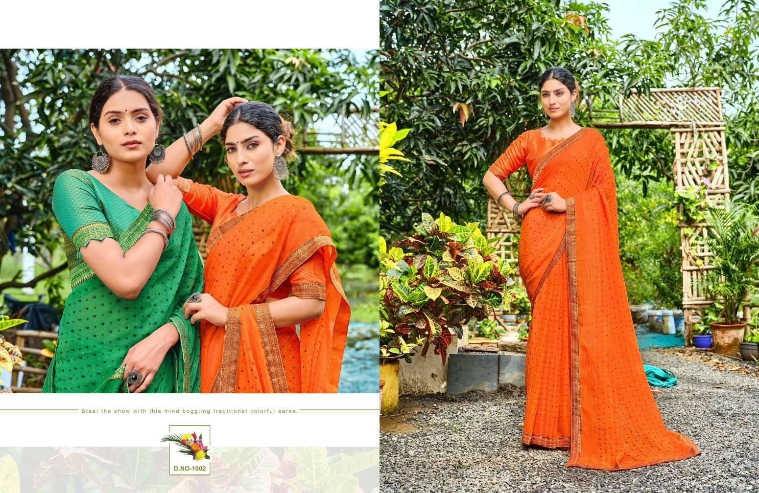 Saroj Prem katha Designer Georgette chiffon Saree Wholesale catalog