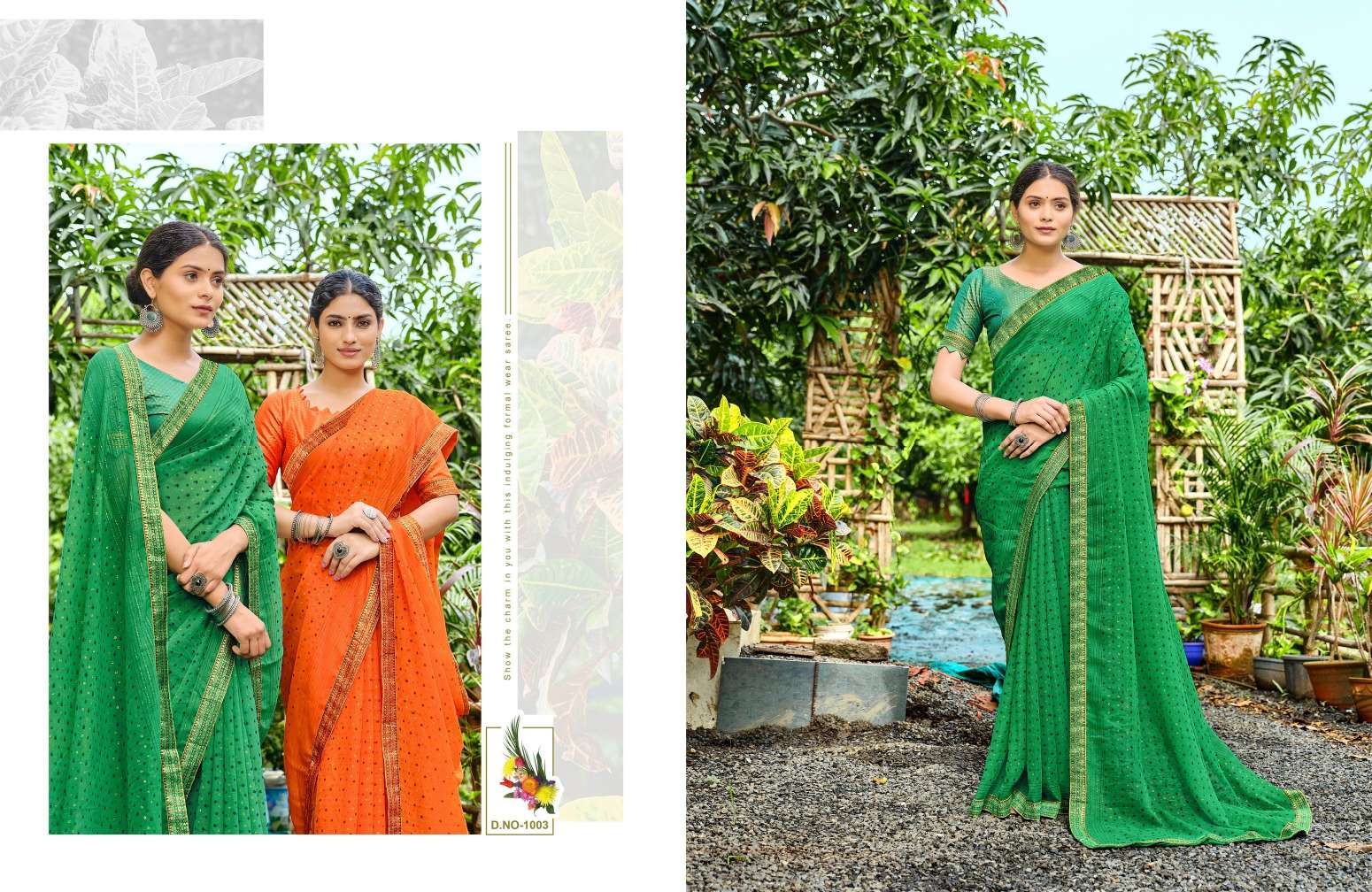 Saroj Prem katha Designer Georgette chiffon Saree Wholesale catalog