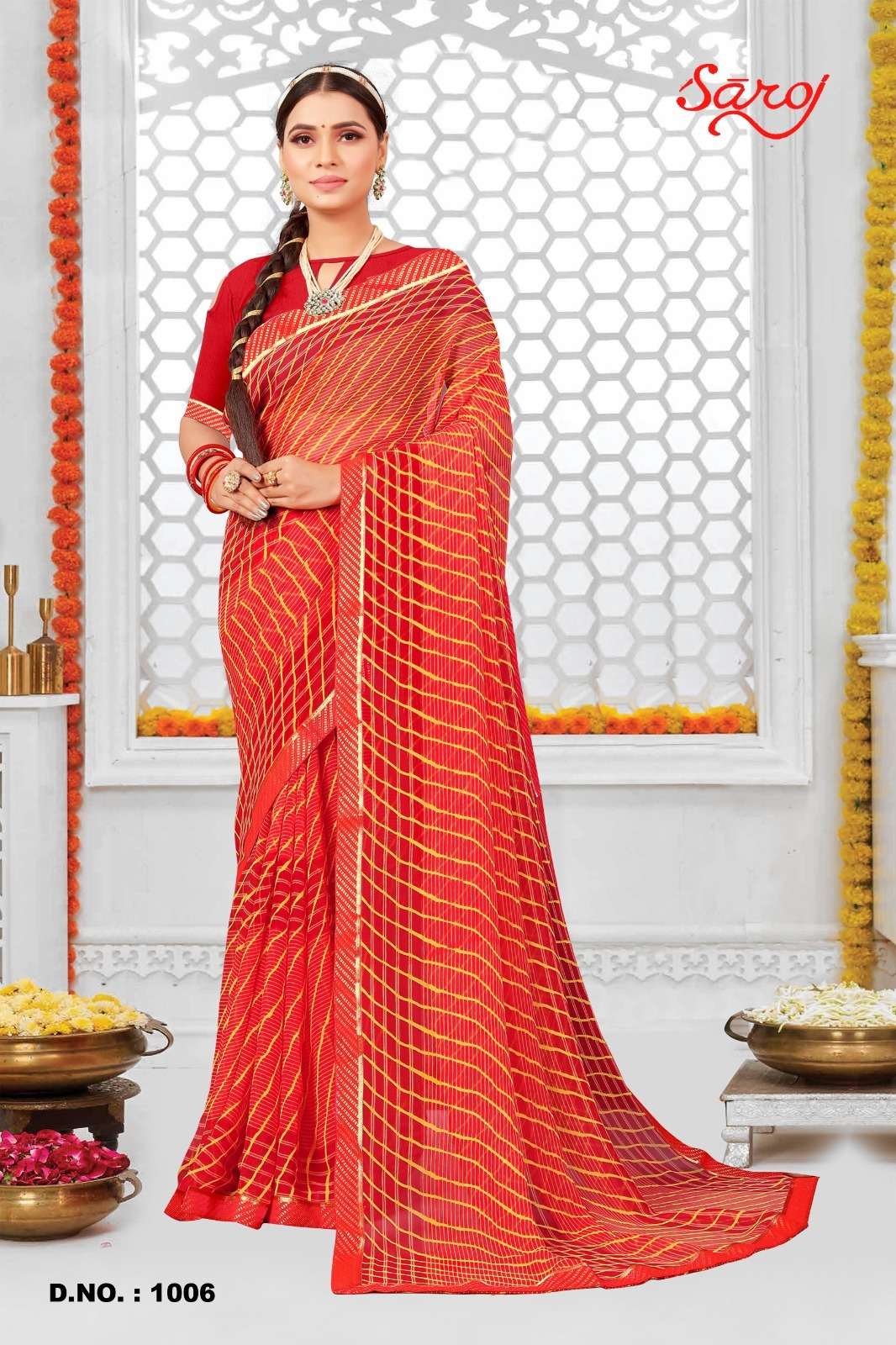 SAROJ Shivalaya Georgette SAREE Wholesale catalog