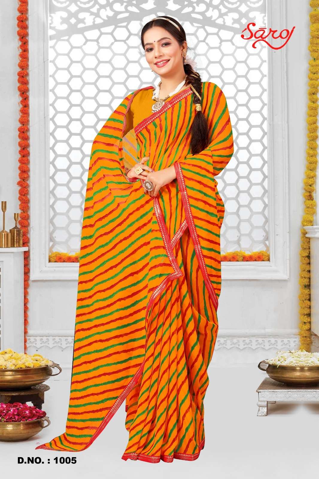 SAROJ Shivalaya Georgette SAREE Wholesale catalog