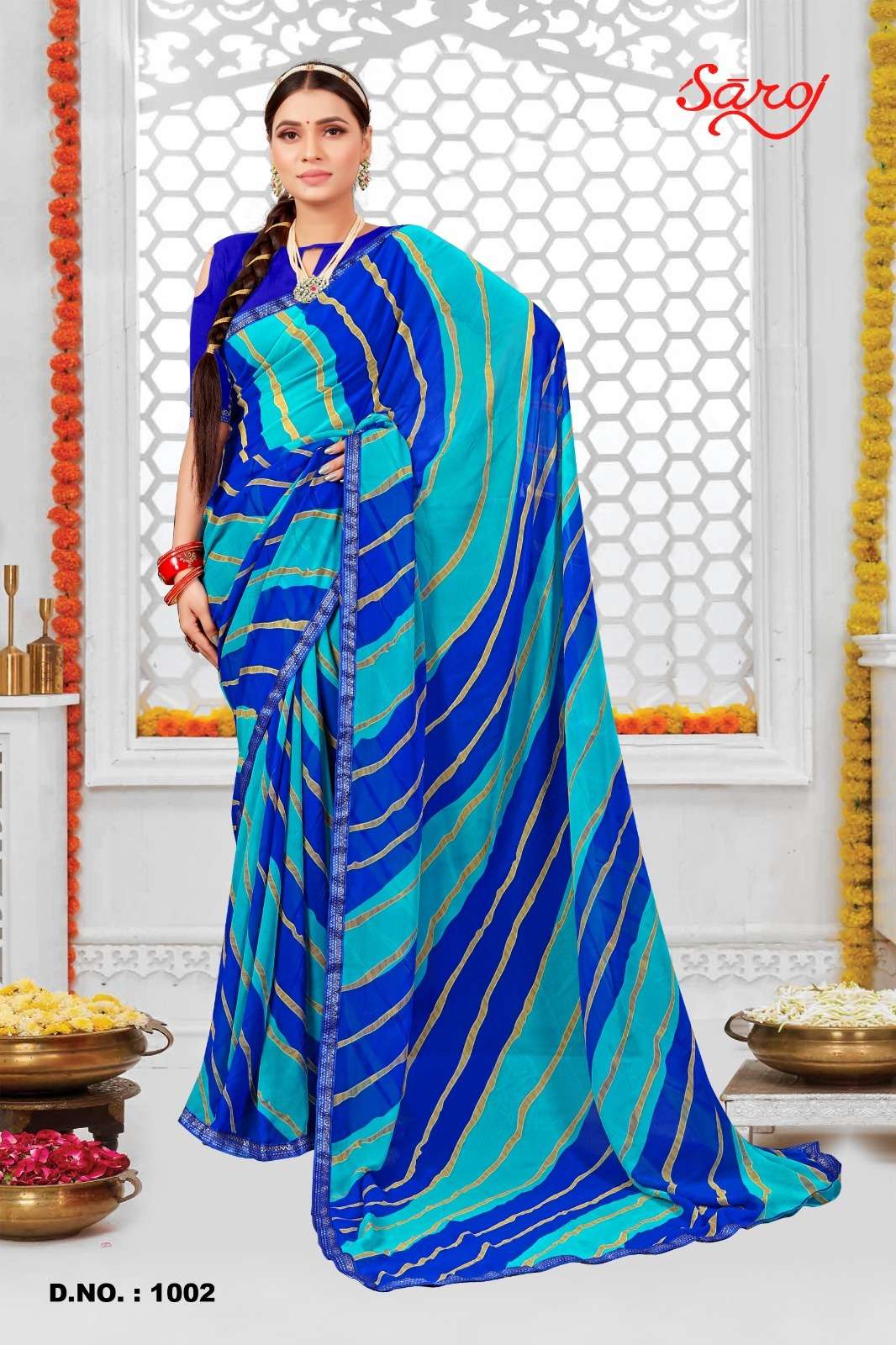 SAROJ Shivalaya Georgette SAREE Wholesale catalog