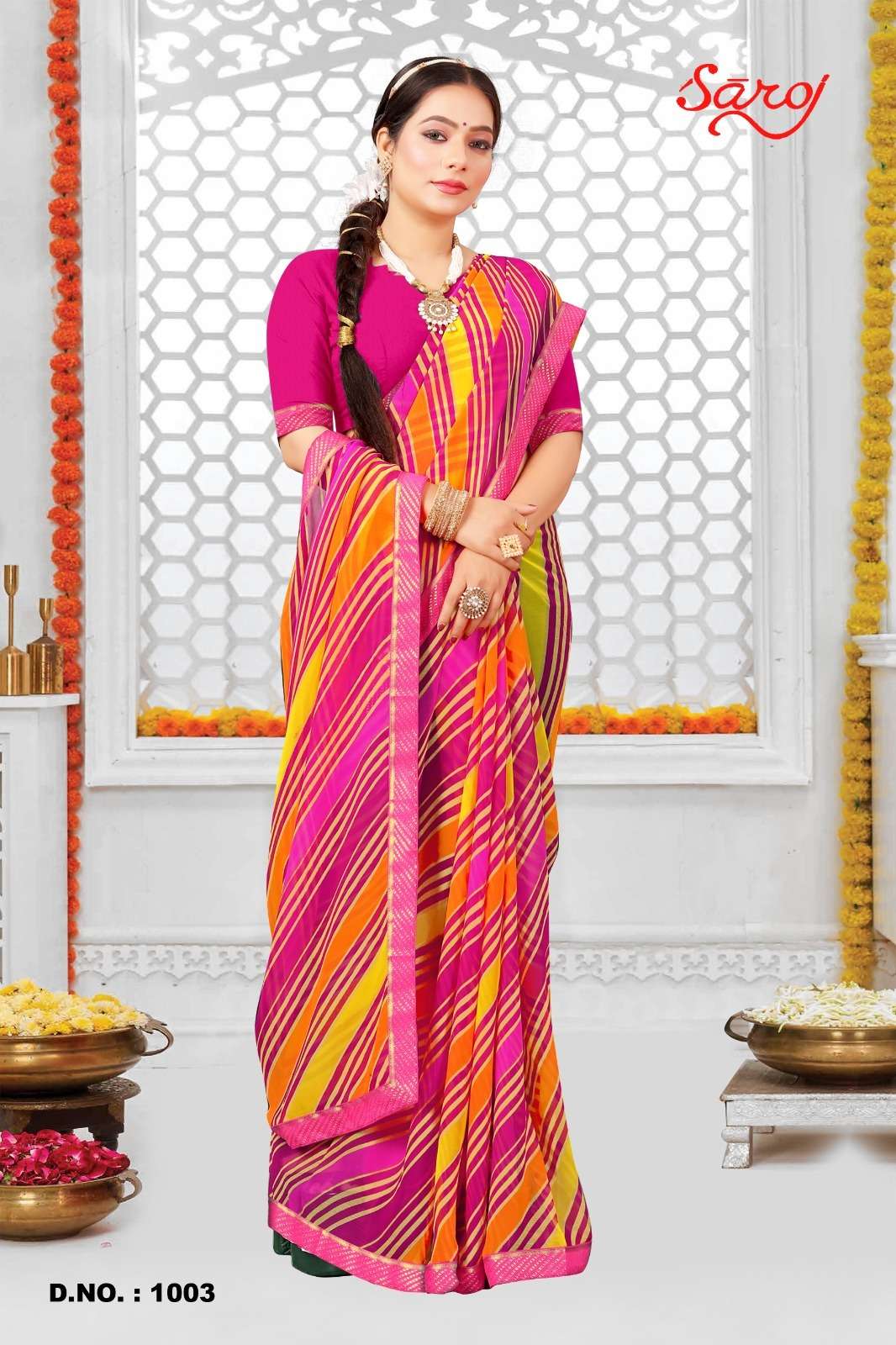 SAROJ Shivalaya Georgette SAREE Wholesale catalog