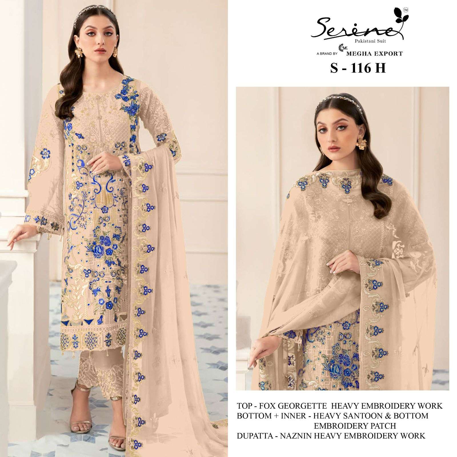 Serine S 116 E To H Pakistani Salwar Kameez Collection Wholesale catalog