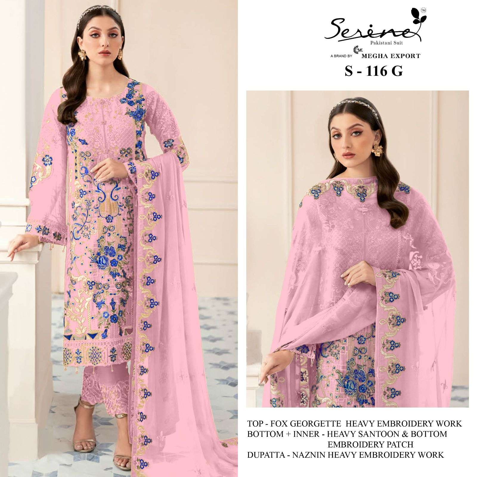 Serine S 116 E To H Pakistani Salwar Kameez Collection Wholesale catalog
