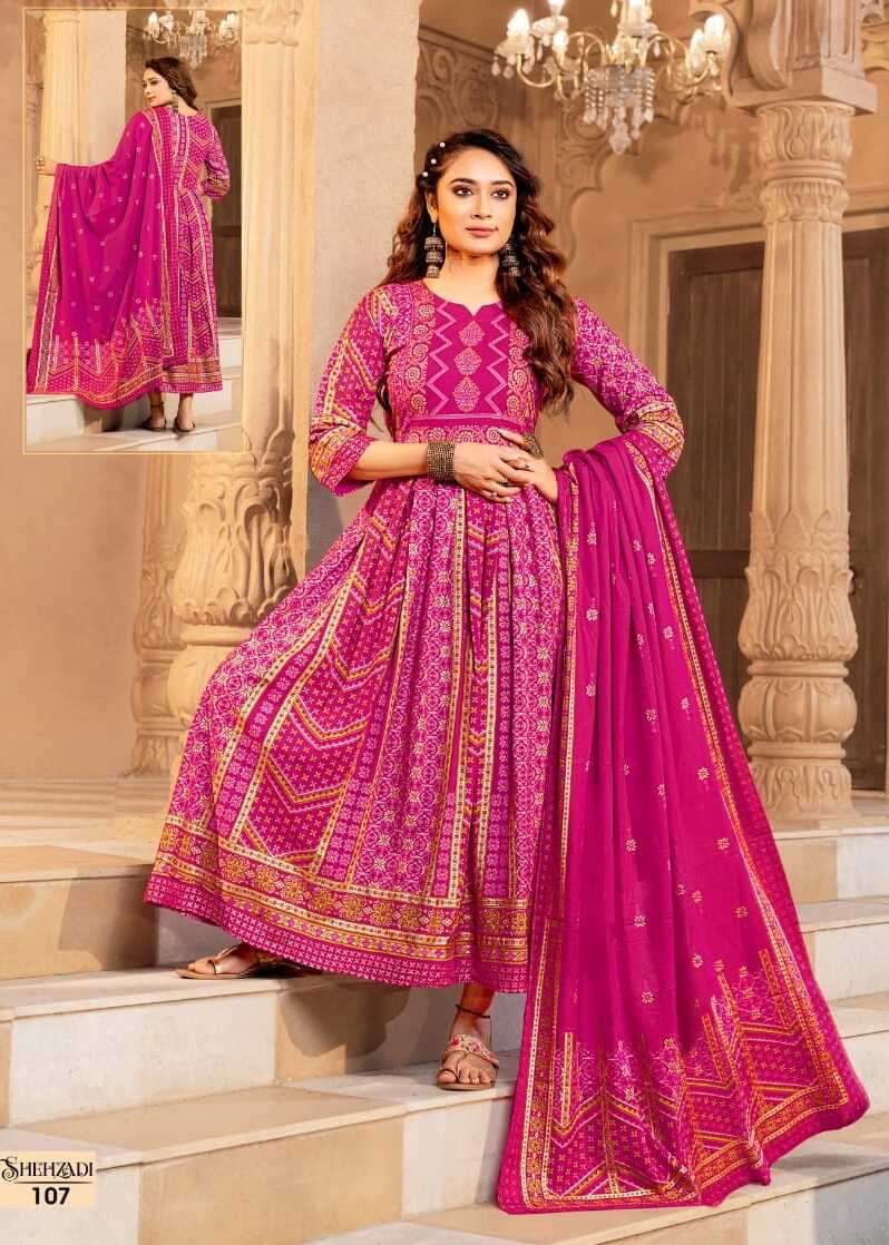 Shehzadi Rayon Foil Prints Kurti Wholesale catalog