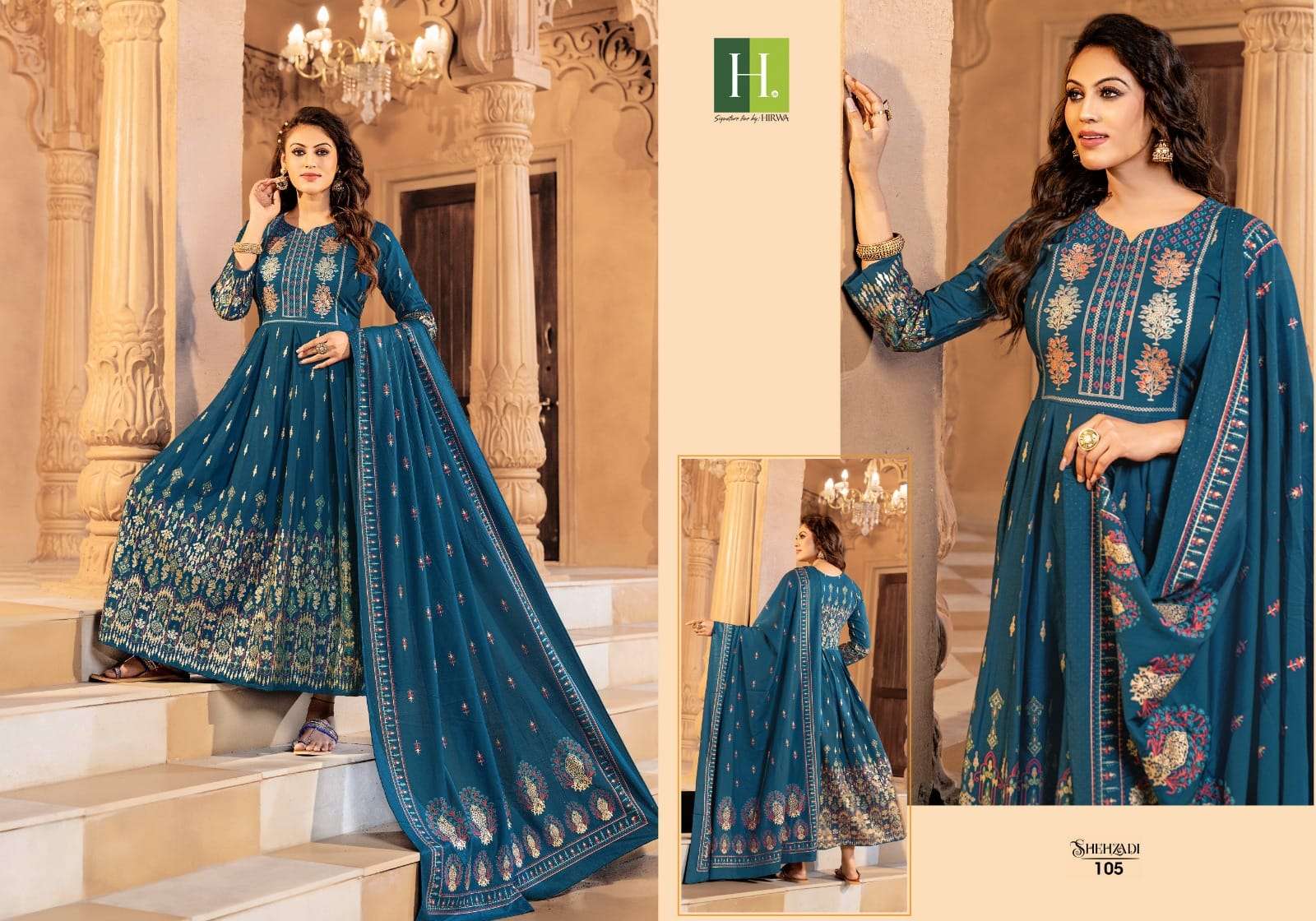 Shehzadi Rayon Foil Prints Kurti Wholesale catalog