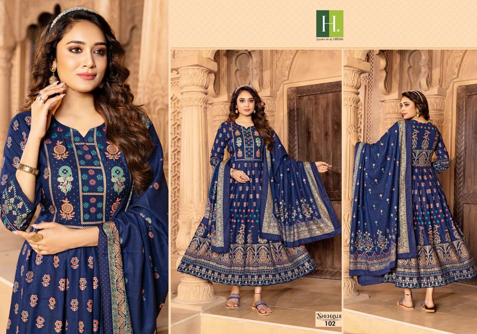 Shehzadi Rayon Foil Prints Kurti Wholesale catalog