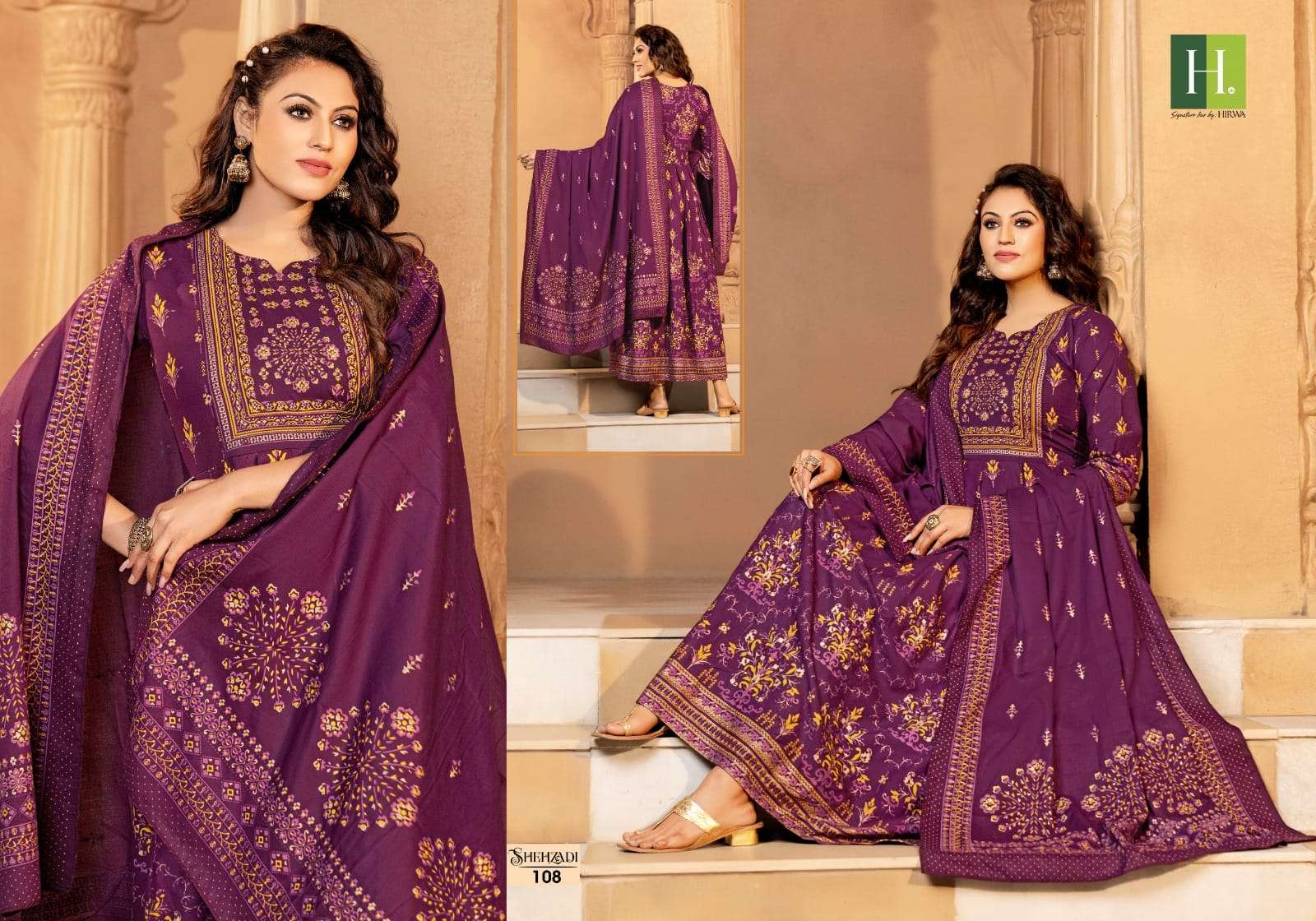 Shehzadi Rayon Foil Prints Kurti Wholesale catalog