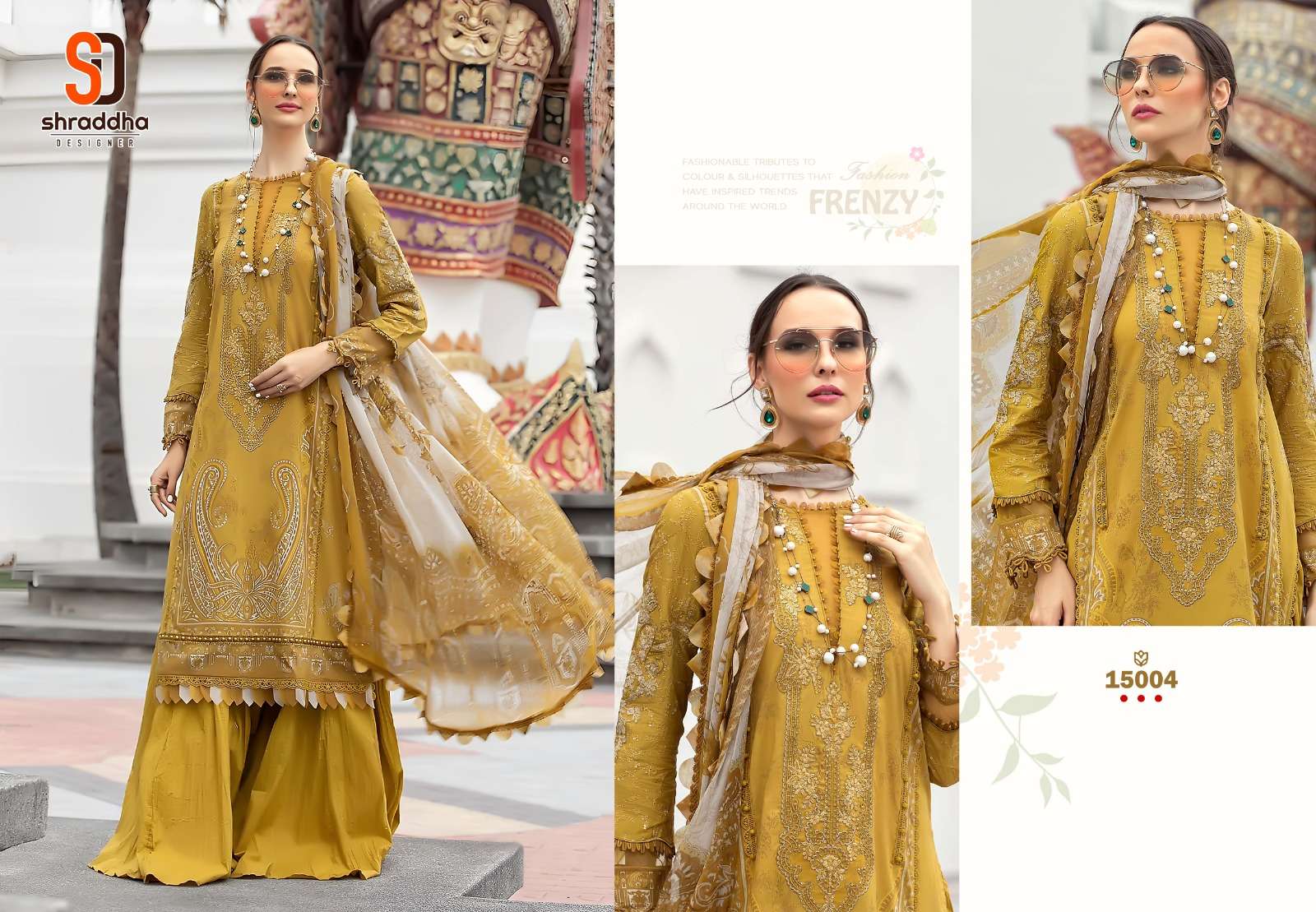 Shraddha M Prints Vol 15 Pakistani Chiffon Dupatta Salwar Kameez Wholesale catalog