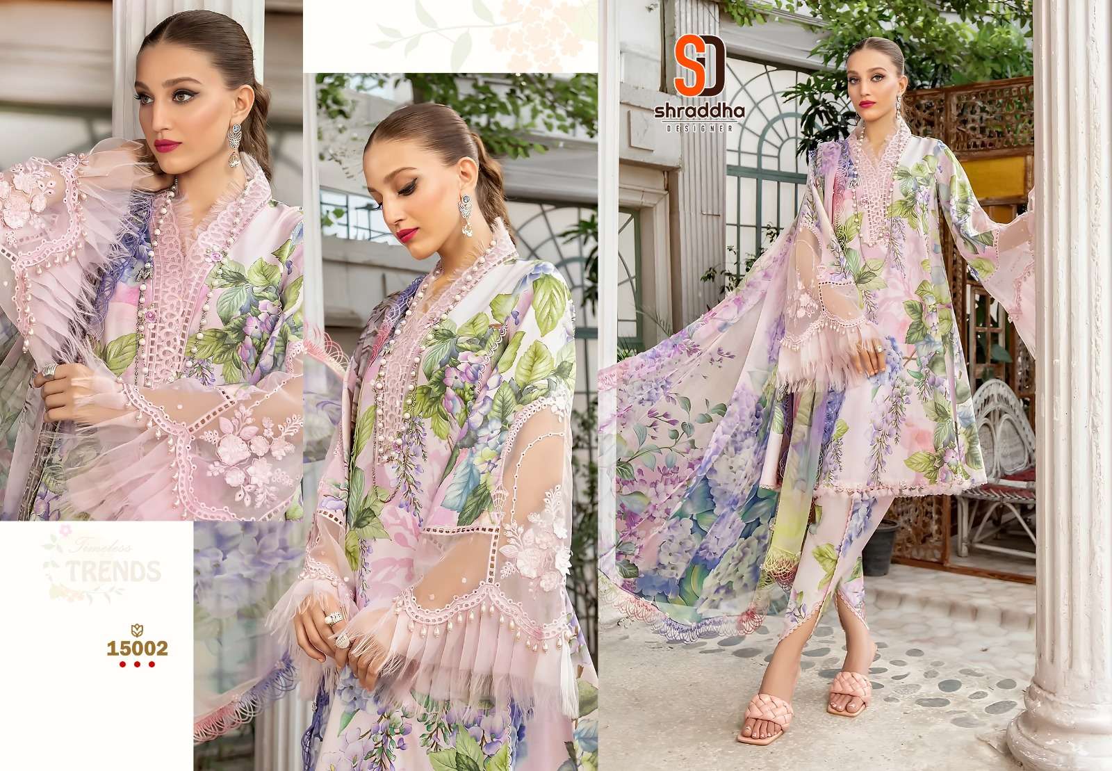 Shraddha M Prints Vol 15 Pakistani Cotton Dupatta Salwar Kameez Wholesale catalog
