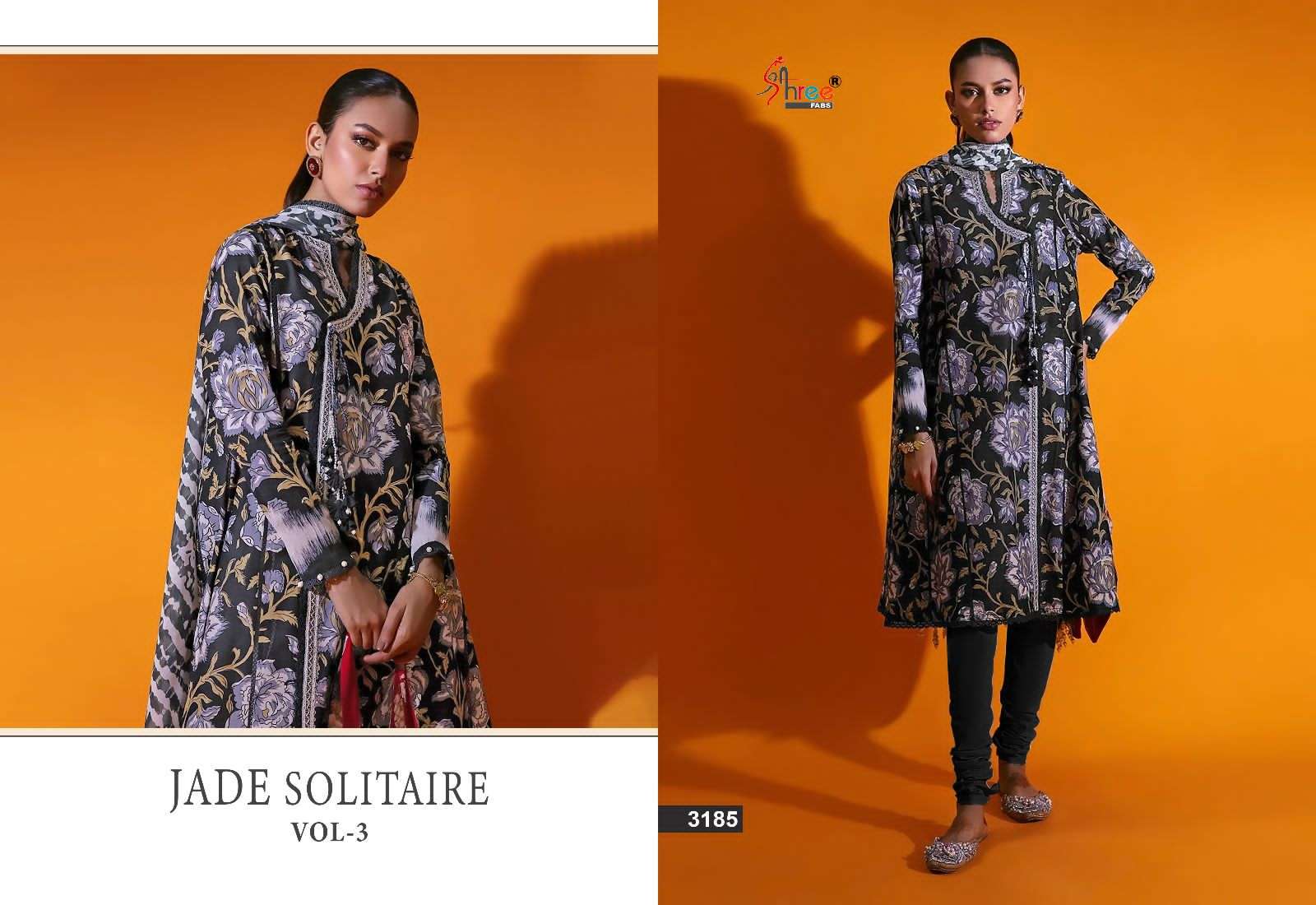Shree Jade Solitaire Vol 3 Chiffon Dupatta Pakistani Suits Wholesale catalog
