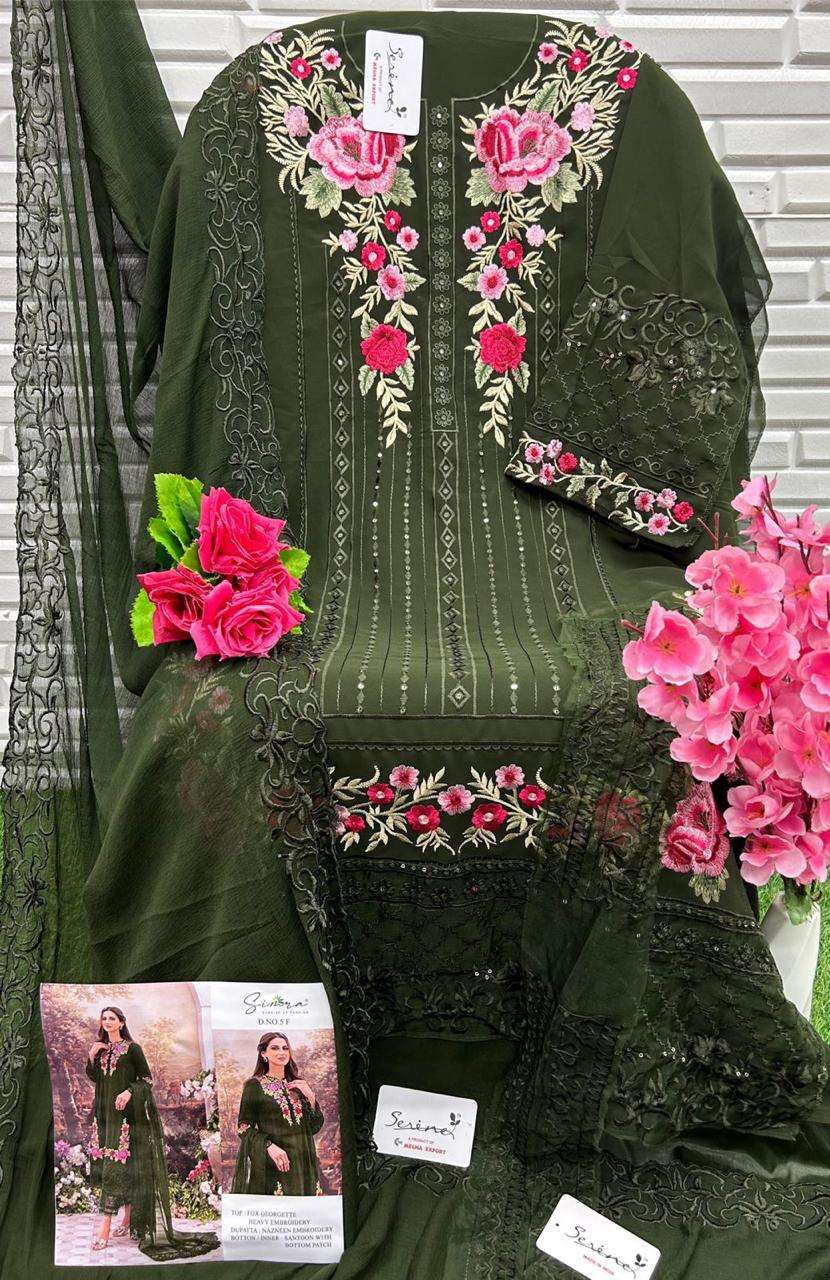SIMRA D-5 C TO F FOX GEORGETTE HEAVY EMBROIDERED Salwar Kameez Wholesale catalog