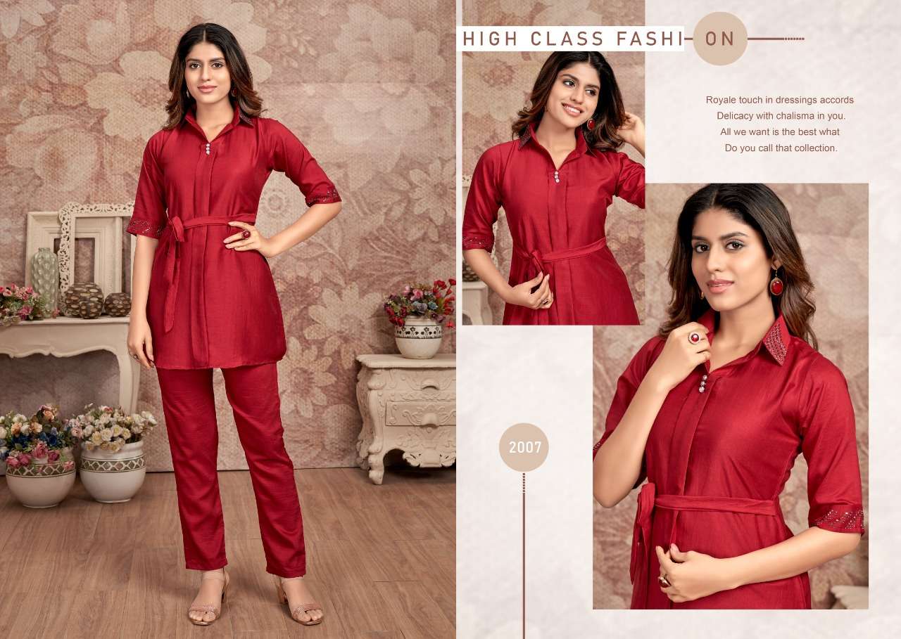 SOPHIA Coat pant set Kurti Wholesale catalog