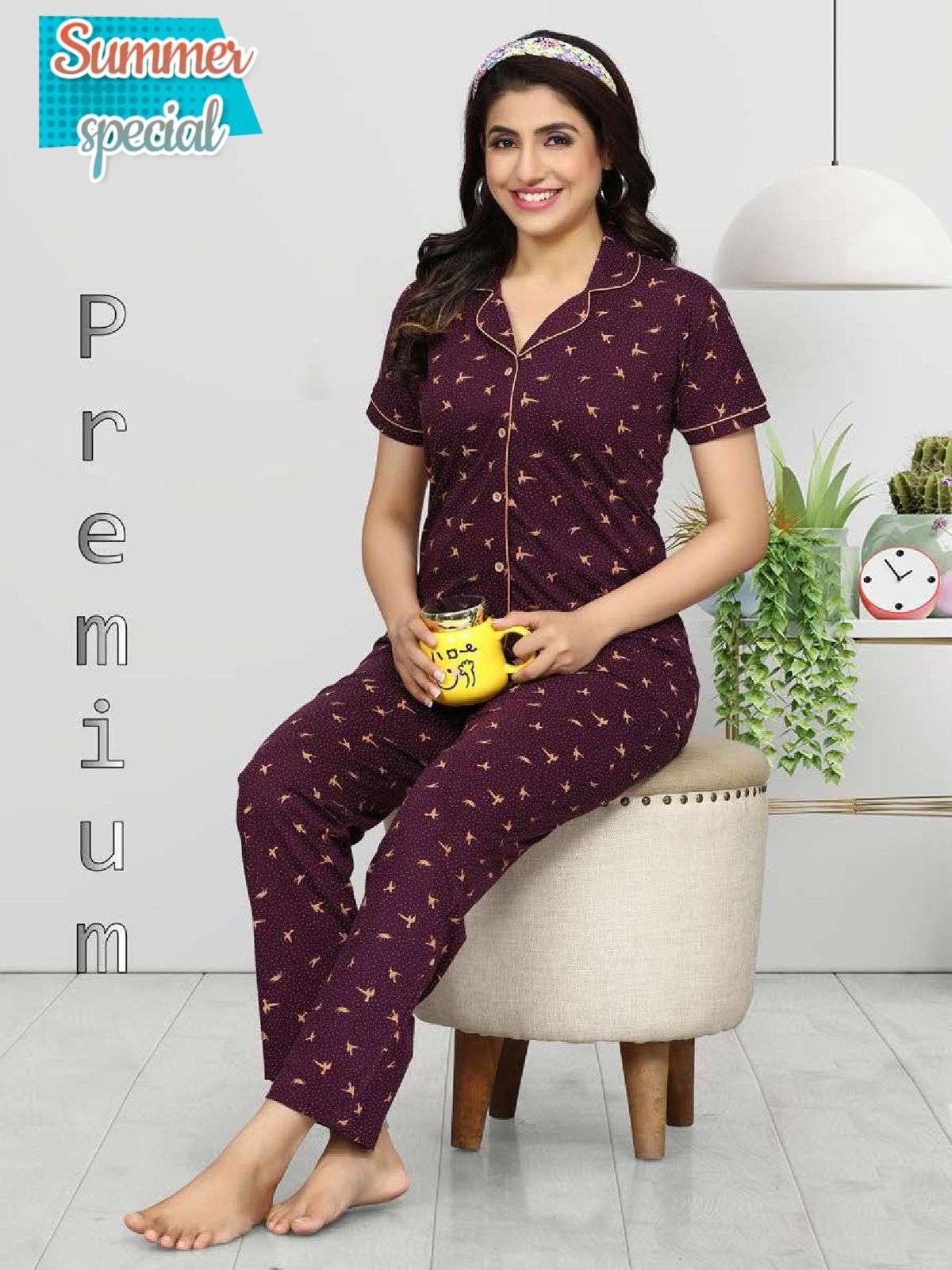 SUMMER SPECIAL C.NS VOL.D288 SD Collar Night Suits Wholesale catalog