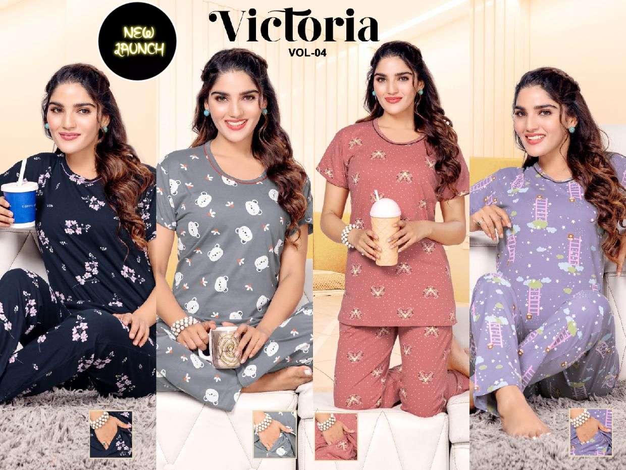 SUMMER SPECIAL V401 Printed Night Suits Wholesale  catalog